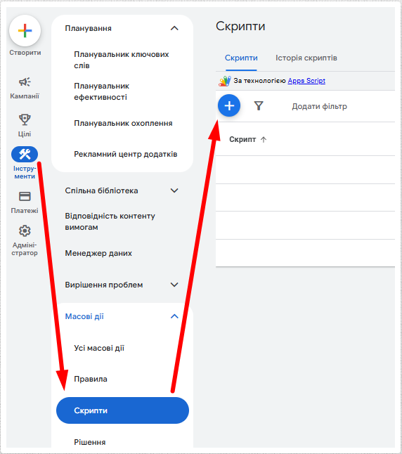 Додайте скрипт до Google Ads.